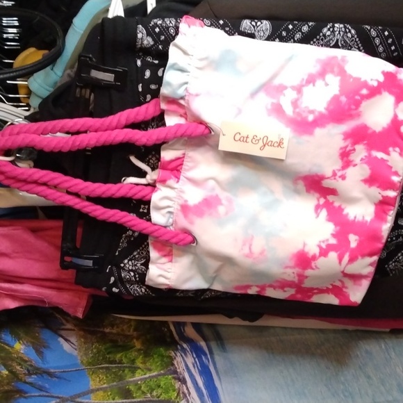 Cat & Jack canvas tie dye tote bag New - Picture 3 of 17